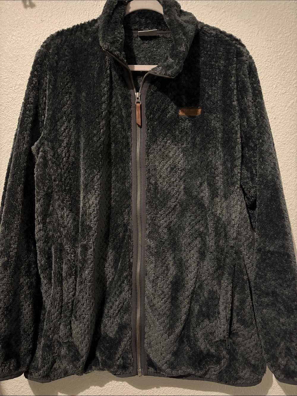 Columbia Women's Dark Gray Teddy Jacket Super Soft 1X